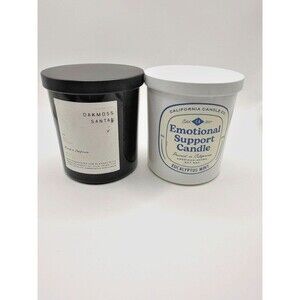 Leoben Company Candle Lot Oakmoss Santa Fe & Eucalyptus Mint 2 Jar Candles